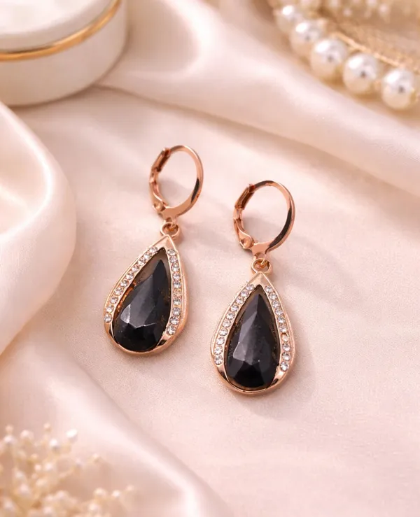 Silver_Drop_Earrings_with_White_Stone,_Square_Shape,_Leverback_Closure,_Crystal_Embellished_Frame_(A384)