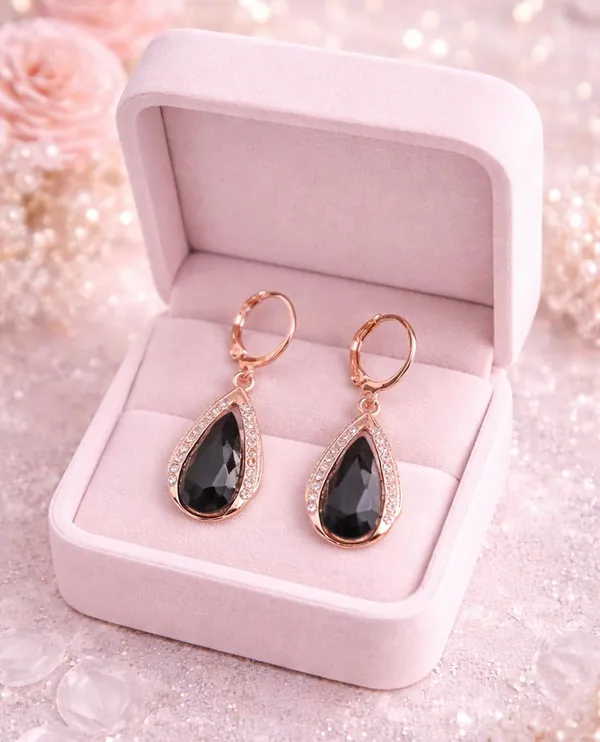 Silver_Drop_Earrings_with_White_Stone,_Square_Shape,_Leverback_Closure,_Crystal_Embellished_Frame_(A384)