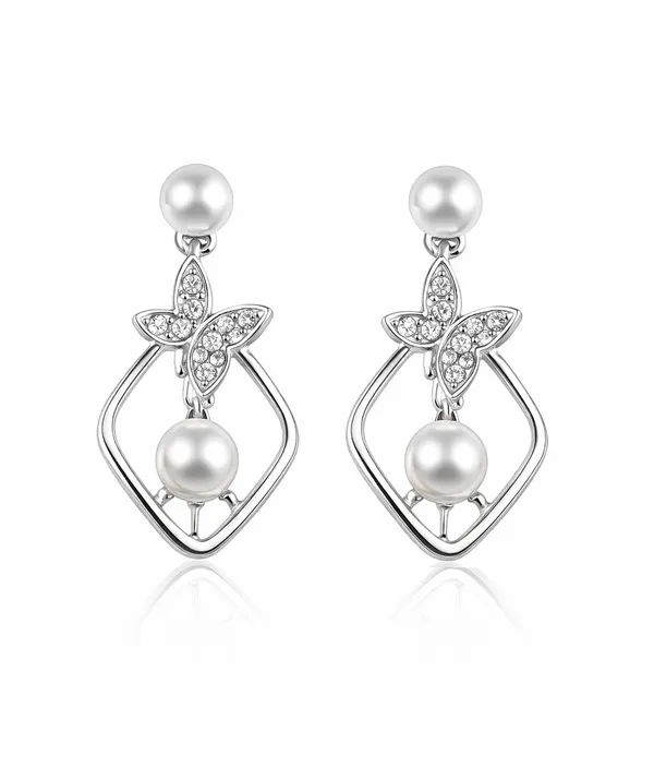 Pearl_Butterfly_Drop_Earrings,_Silver_Tone_with_Crystal_Accents,_Elegant_Dangle_Style_(A357)