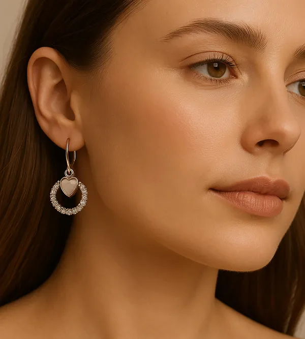 Silver_Drop_Earrings_with_White_Stone,_Square_Shape,_Leverback_Closure,_Crystal_Embellished_Frame_(A328)