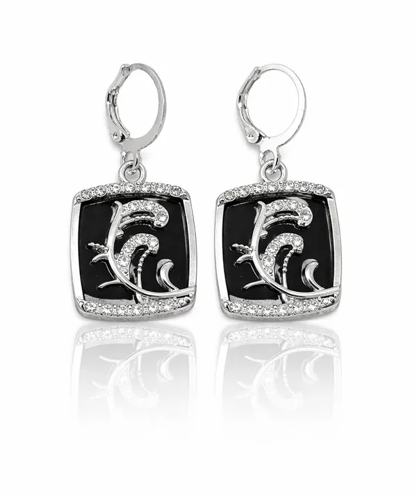 Silver_Drop_Earrings_with_White_Stone,_Square_Shape,_Leverback_Closure,_Crystal_Embellished_Frame_(A377)