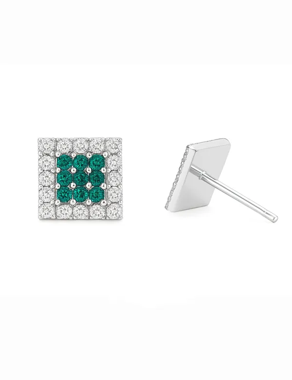 Crystal_Stud_Earrings_with_Red_Stone_and_Clear_Rhinestone_Halo,_Silver-Toned_(CN117)