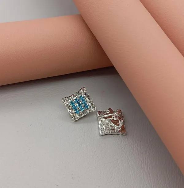 Crystal_Stud_Earrings_with_Red_Stone_and_Clear_Rhinestone_Halo,_Silver-Toned_(CN50)