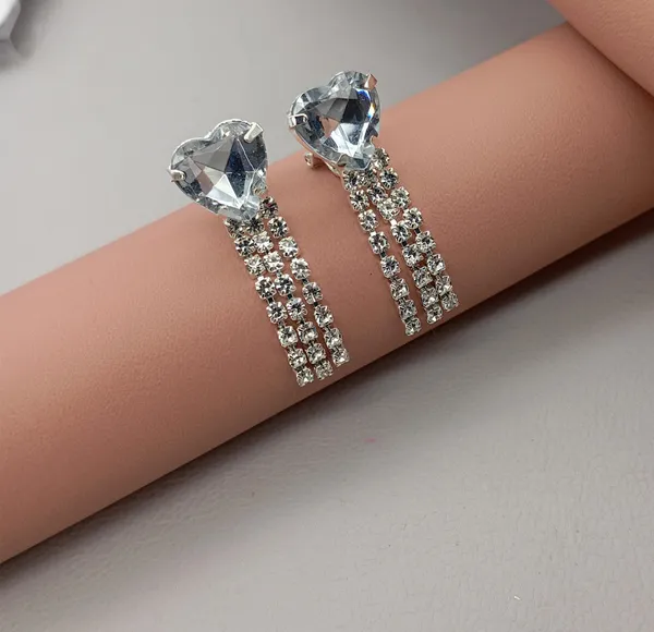 Women’s_Multi_colour_Heart_Crystal_Tassel_Earrings_|_Diamond_Look_Dangling_Design_(WHITE)