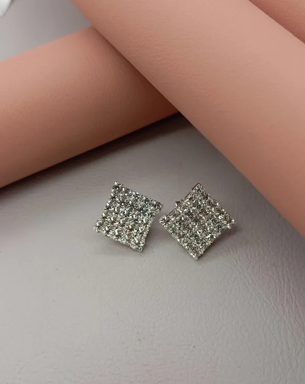 Crystal_Stud_Earrings_with_Red_Stone_and_Clear_Rhinestone_Halo,_Silver-Toned_(CN49)