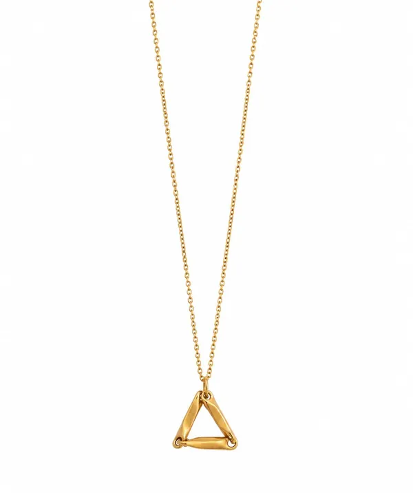 SHANKHRAJ_MALL_Gold-Tone_Triangle_Pendant_Necklace_with_Chain,_Gold