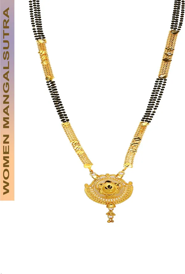 Women_gold_plated_Stylish_Mangalsutra_chain_(HAR-CHANDRA_FLOWER-SUNIL_3LINE-100238)