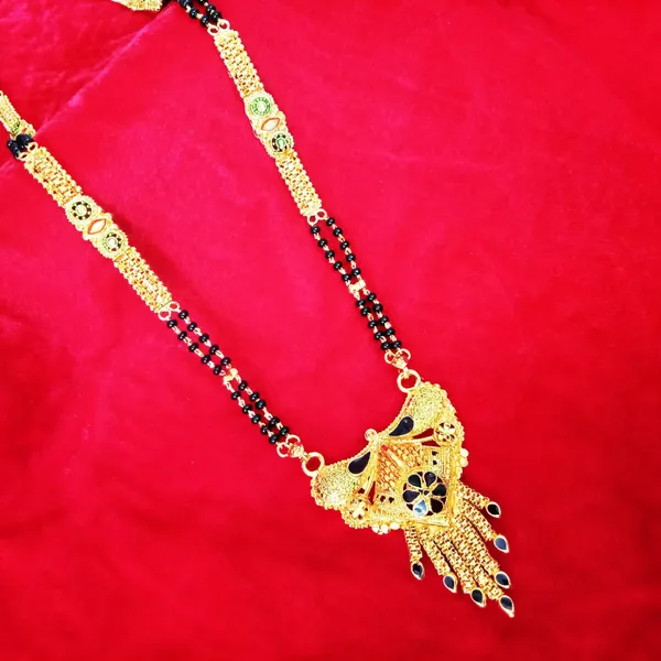 Women_gold_plated_Stylish_Mangalsutra_chain_(HAR-CHOKDI_FLOWER_2_LINE_KKTI_MINA-10015)