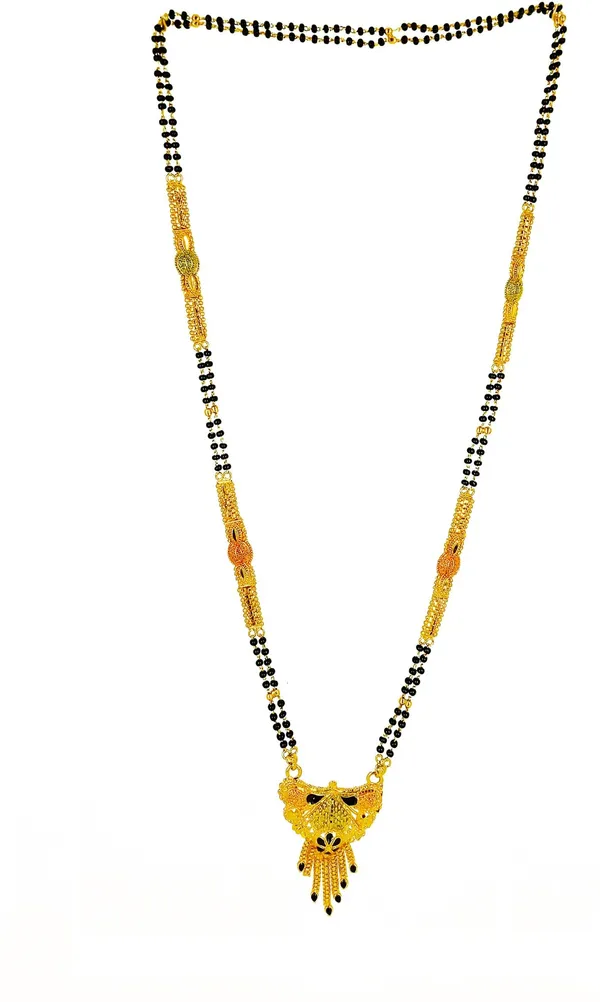 Women_gold_plated_Stylish_Mangalsutra_chain_(HAR-CHOKDI_FLOWER_2_LINE_KKTI_MINA-10015)