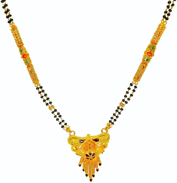 Women_gold_plated_Stylish_Mangalsutra_chain_(HAR-CHOKDI_FLOWER_2_LINE_KKTI_MINA-10015)