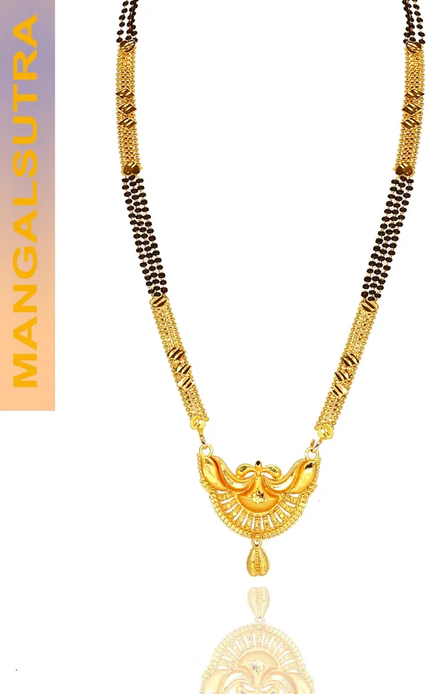Women_gold_plated_Stylish_Mangalsutra_chain_(HAR-KUMBH_CHANDRA-SUNIL_3LINE-100240)