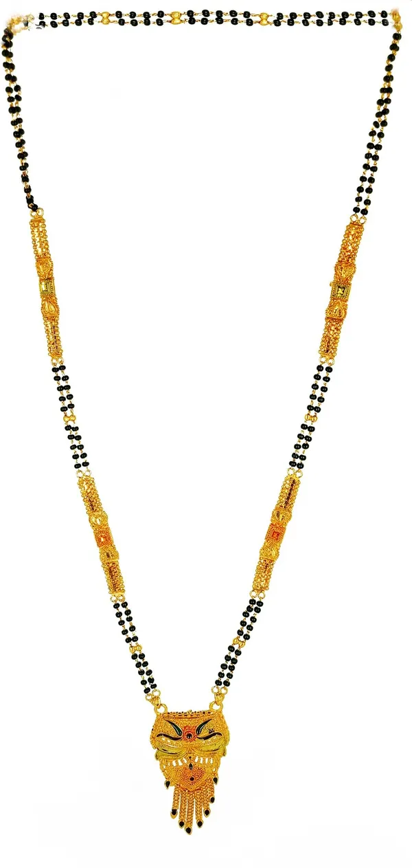 Women_gold_plated_Stylish_Mangalsutra_chain_(HAR-LOTUS_MINA_2_LINE_KKTI_MINA-100153)