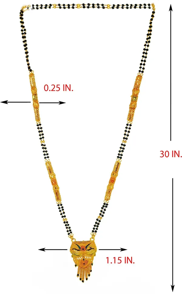Women_gold_plated_Stylish_Mangalsutra_chain_(HAR-LOTUS_MINA_2_LINE_KKTI_MINA-100153)