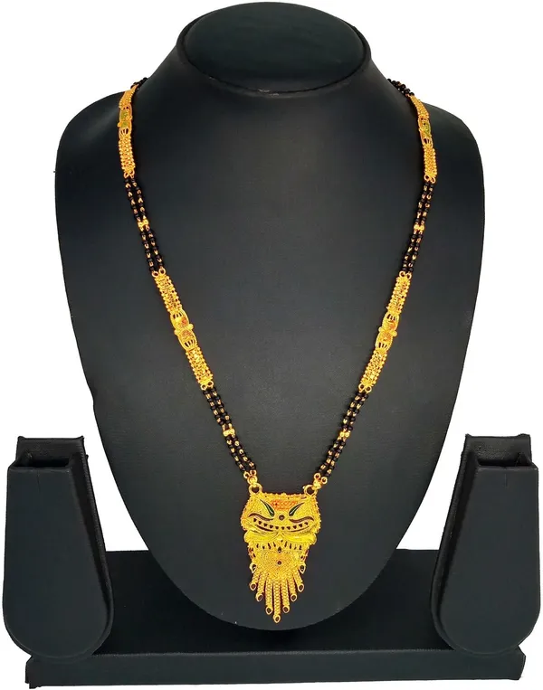 Women_gold_plated_Stylish_Mangalsutra_chain_(HAR-LOTUS_MINA_2_LINE_KKTI_MINA-100153)