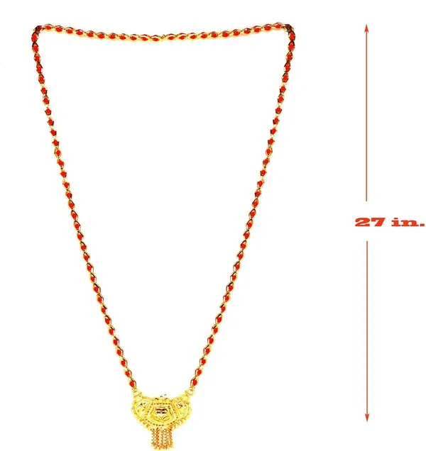 Women_gold_plated_Stylish_Mangalsutra_chain_(HAR-RED_CHOKADI_TORAN-57)