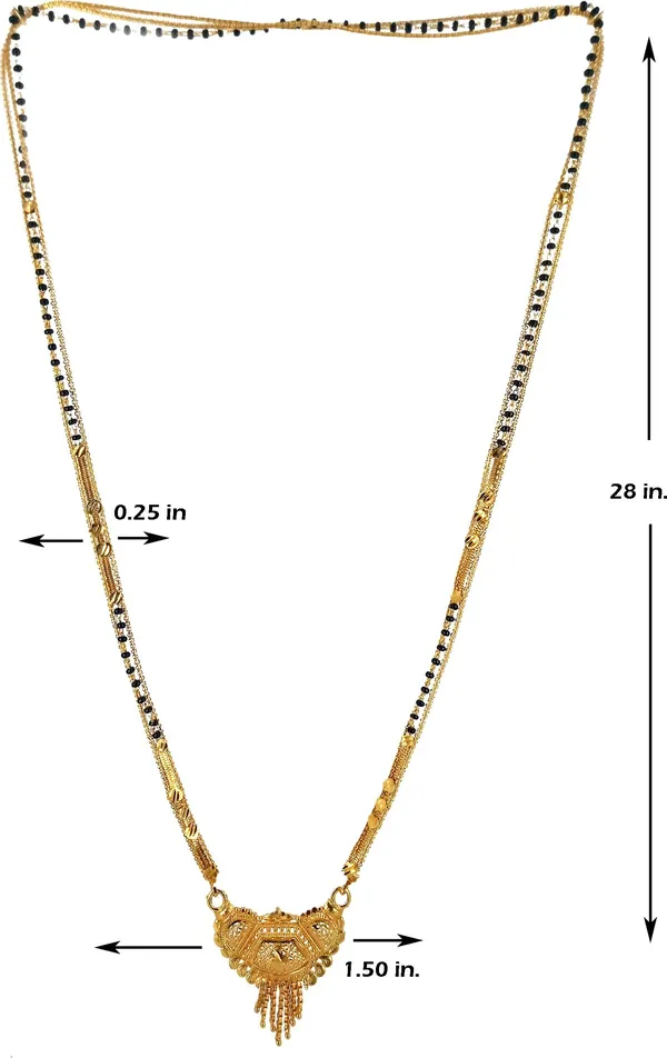 Women_gold_plated_Stylish_Mangalsutra_chain_(HAR-SINGAL_FLOEWER_TORAN_BELT-100189)