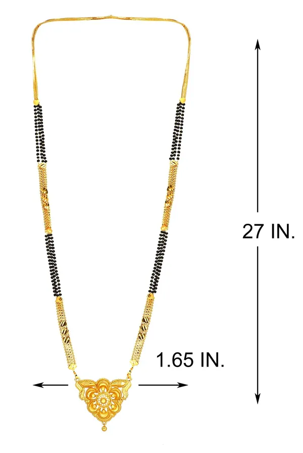 Women_gold_plated_Stylish_Mangalsutra_chain_(HAR-SINGAL_FLOWER-SUNIL_3LINE-100245)