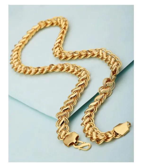 SHANKHRAJ_MALL_Designer_Golden_Chain_Thin_Light_Weighted_Gold_Plated_Gold_Chain_For_Girls_Women_Men_Boys_20_Inches_(Modern)