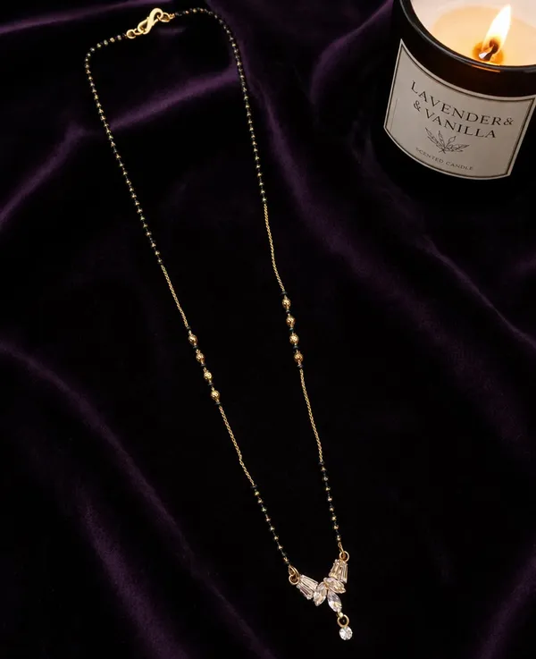SHANKHRAJ_MALL_Gold-Toned_Mangalsutra_with_Black_Beads_Chain_and_CZ_Crystal_Pendant,_Traditional_Indian_Jewellery_(A507)