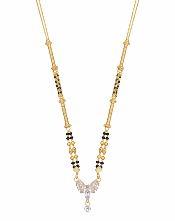 SHANKHRAJ_MALL_Gold-Toned_Mangalsutra_Necklace_with_Black_Beads,_Floral_Pendant_Design,_Traditional_Indian_Jewelry_(A370)