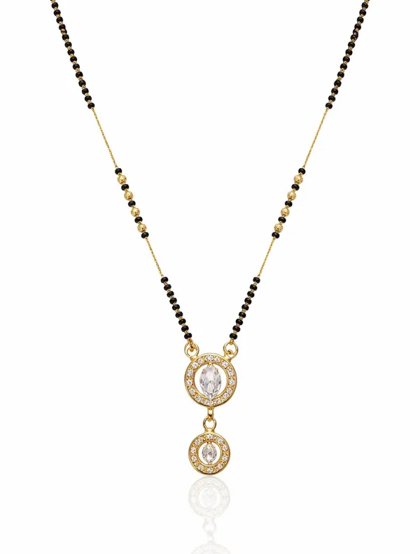 SHANKHRAJ_MALL_Gold-Toned_Mangalsutra_with_Black_Beads_Chain_and_CZ_Crystal_Pendant,_Traditional_Indian_Jewellery_(A508)