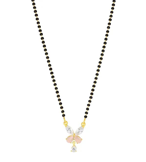 SHANKHRAJ_MALL_Elegant_Floral_Diamond_CZ_Mangalsutra_for_Women_|_Black_Bead_Chain_with_Gold-Plated_Pendant_|_Traditional_Ethnic_Gift_for_Wife_(A235)