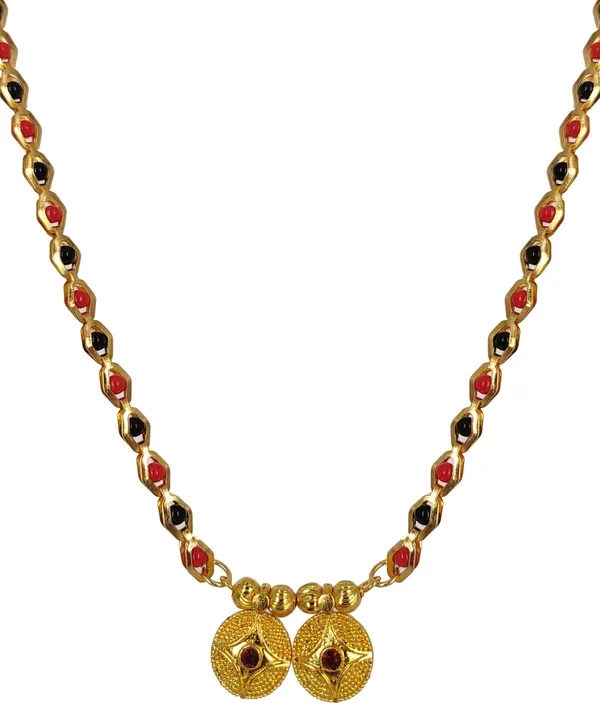 Women_gold_plated_Stylish_Mangalsutra_chain_(MS_STAR_VT_RED_BLACK_CHOKADI_100614_100)