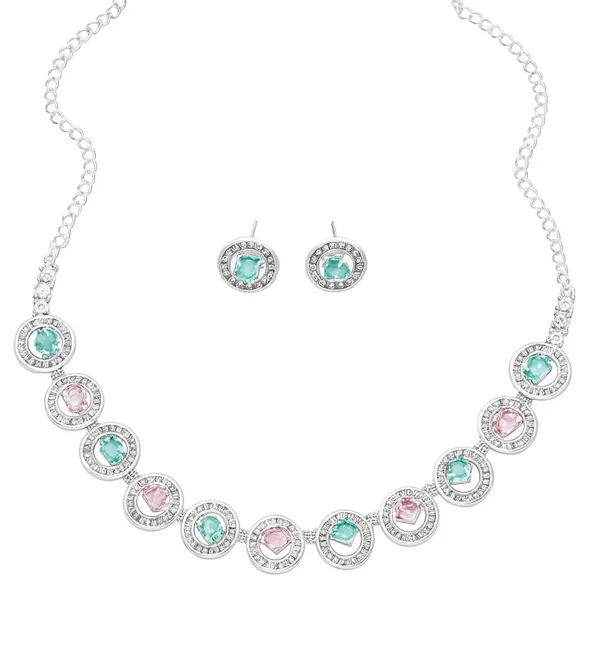 SHANKHRAJ_MALL_Women’s_Rose_Gold_Or_Silver_Butterfly_Necklace_&_Earrings_Set_|_Premium_CZ_Diamond_Look_Jewellery_|_(A339)