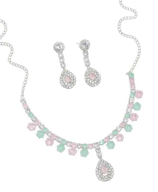 SHANKHRAJ_MALL_Women’s_Rose_Gold_Or_Silver_Butterfly_Necklace_&_Earrings_Set_|_Premium_CZ_Diamond_Look_Jewellery_|_(A335)