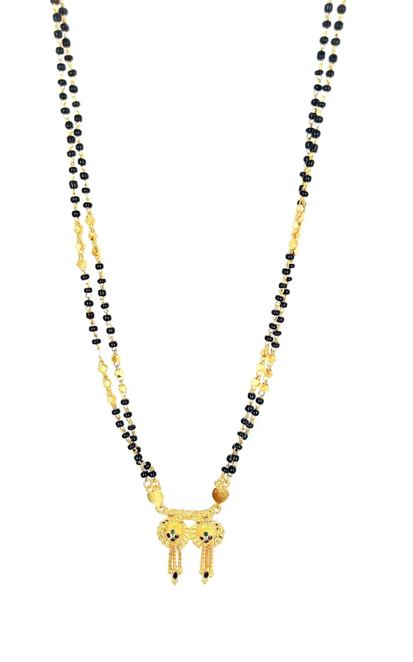 Women_gold_plated_Stylish_Mangalsutra_chain_(NL_DK-DUBAL_CHAKRA_MINA_2_SER_CHAIN_1002)