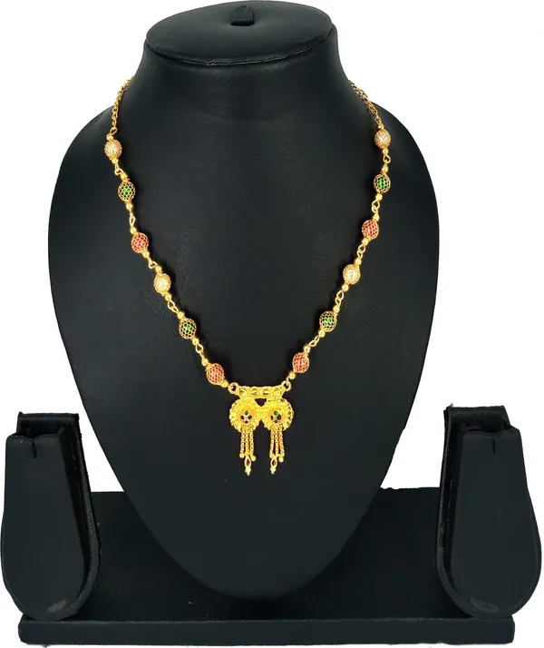 Women_gold_plated_Stylish_Mangalsutra_chain_(NL_DK-DUBAL_CHAKRA_MINA_MULTTI_MALA_1002)