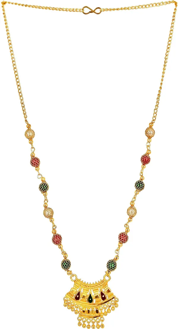 Women_gold_plated_Stylish_Mangalsutra_chain_(NL_DK-RED_GREEN_PORT_MULTTI_MALA_100282)