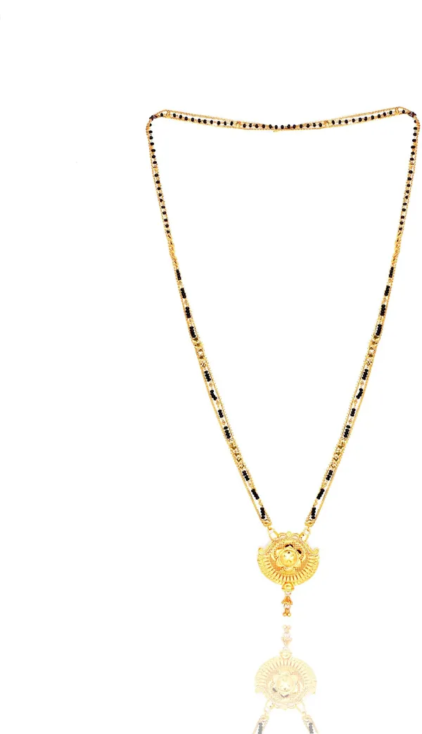 Women_gold_plated_Stylish_Mangalsutra_chain_(NL_HAR-CHANDRA_FLOEWR_2_LINE_TORAN_BELT_)