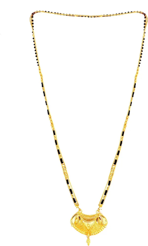 Women_gold_plated_Stylish_Mangalsutra_chain_(NL_HAR-_CHAKRA_PAN_2_LINE_TORAN_BELT_100)