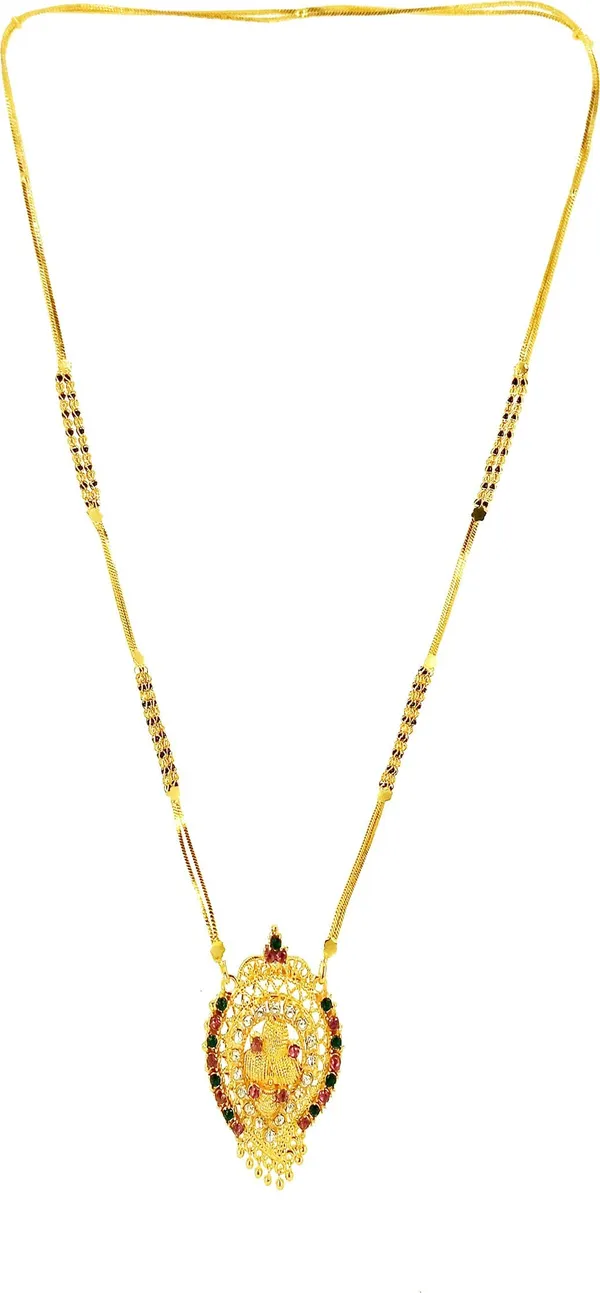 Women_gold_plated_Stylish_Mangalsutra_chain_(NL_har-mengo_meena_-black_badam_2_line-B)