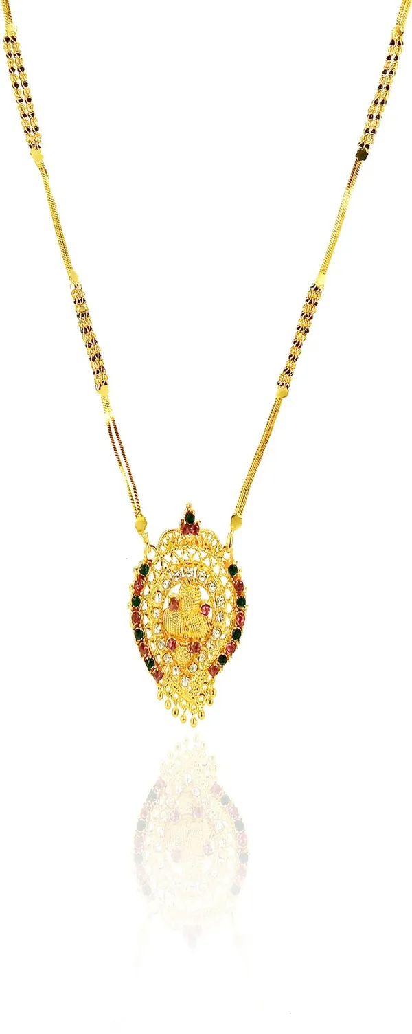 Women_gold_plated_Stylish_Mangalsutra_chain_(NL_har-mengo_meena_-black_badam_2_line-B)