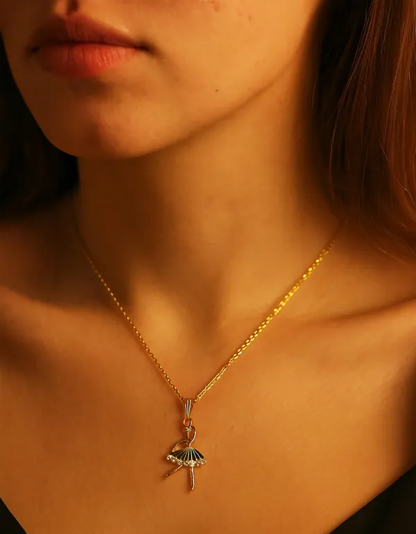 Crystal_Bow_Pendant_Necklace_with_Pink_Opal_Square_Stone,_Chrome_Chain,_Rhinestone_Accents_(CN22)