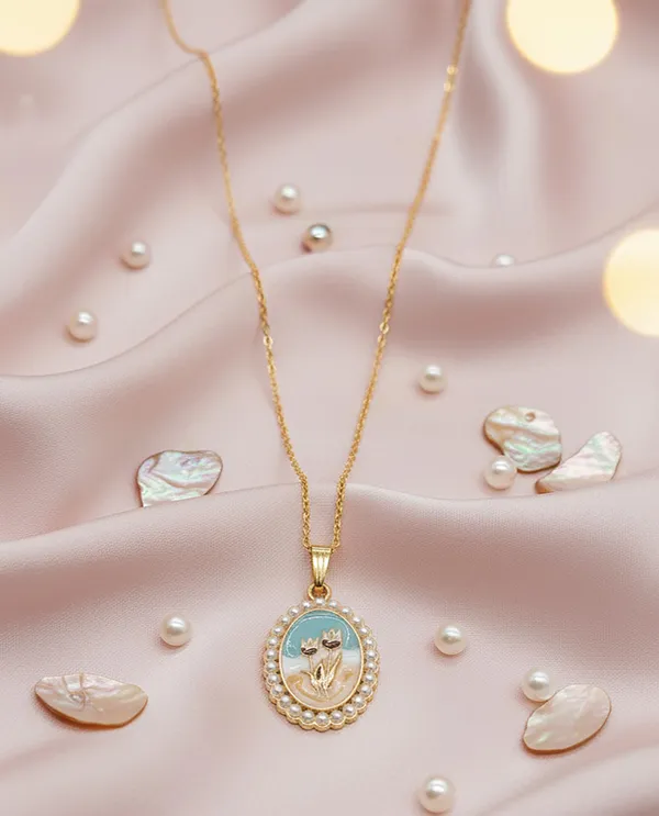 SHANKHRAJ_MALL_Women_Chain_Pendant_Necklace_|_Silver_&_Gold_Colour_Variation_(CN114)
