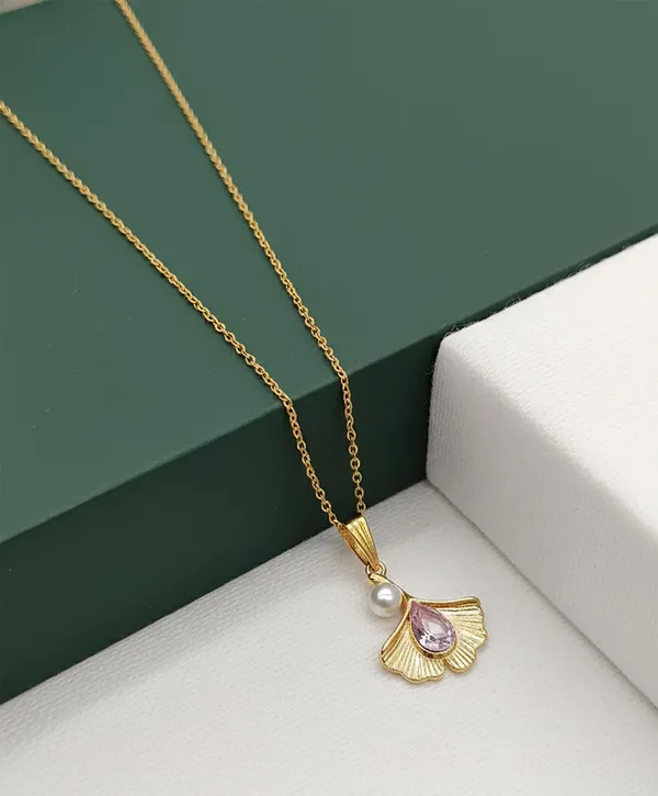 SHANKHRAJ_MALL_Women_Chain_Pendant_Necklace_|_Silver_&_Gold_Colour_Variation_(CN111)