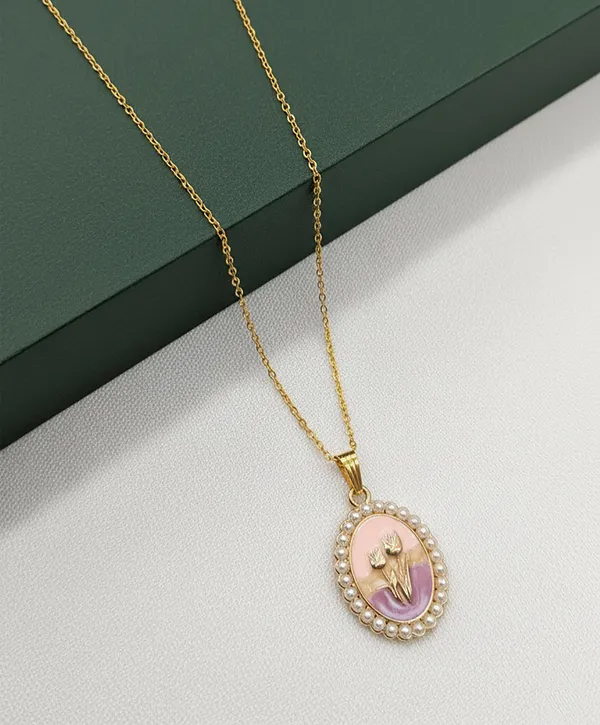 SHANKHRAJ_MALL_Women_Chain_Pendant_Necklace_|_Silver_&_Gold_Colour_Variation_(CN112)