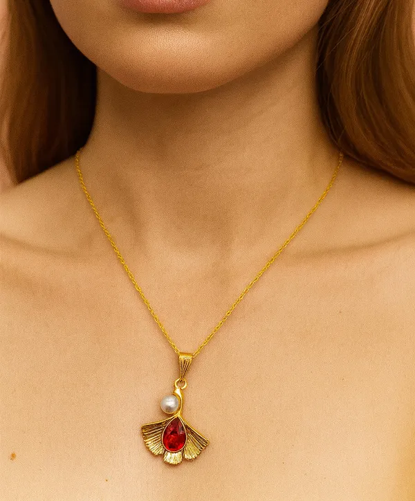 SHANKHRAJ_MALL_Women_Chain_Pendant_Necklace_|_Silver_&_Gold_Colour_Variation_(CN110)