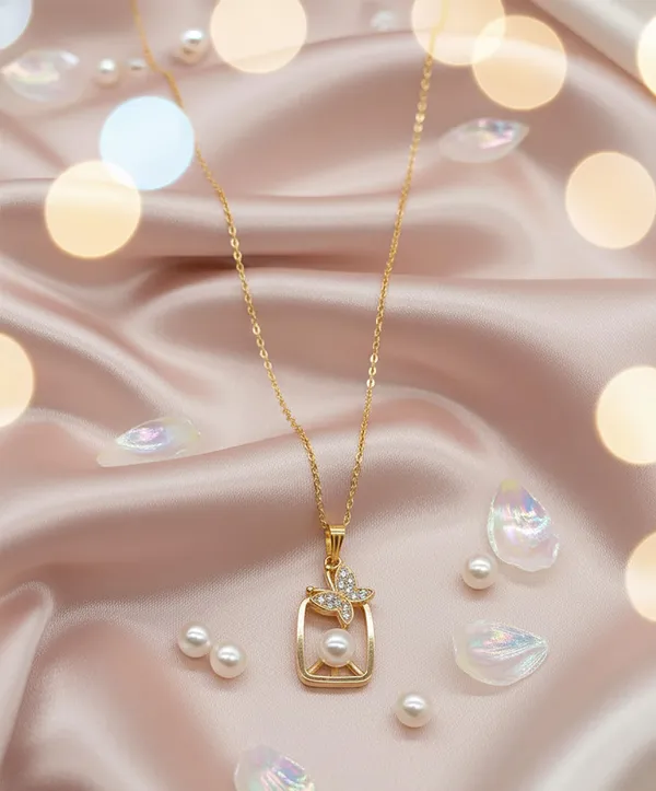 SHANKHRAJ_MALL_Women_Chain_Pendant_Necklace_|_Silver_&_Gold_Colour_Variation_(CN91)