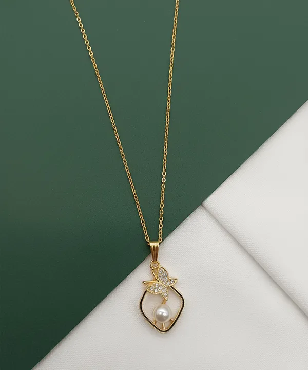 SHANKHRAJ_MALL_Women_Chain_Pendant_Necklace_|_Silver_&_Gold_Colour_Variation_(CN95)