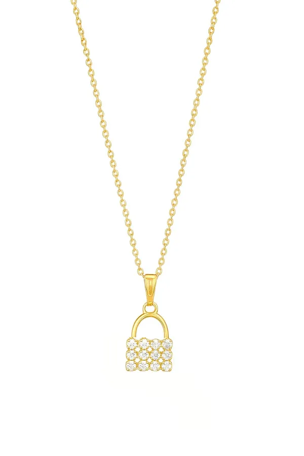 SHANKHRAJ_MALL_Crystal_Bow_Pendant_Necklace_with_Pink_Opal_Square_Stone,_Chrome_Chain,_Rhinestone_Accents_(CN15)