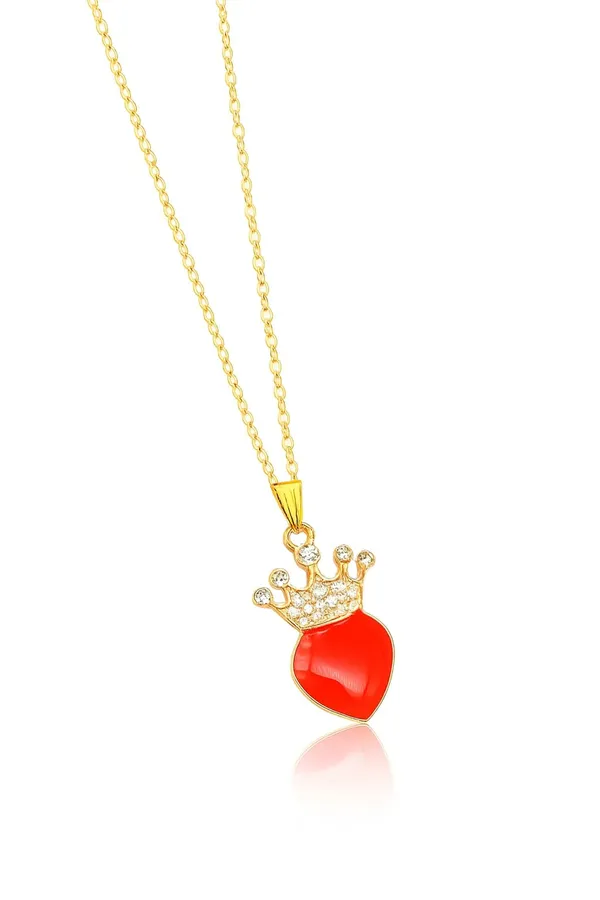 SHANKHRAJ_MALL_Crystal_Bow_Pendant_Necklace_with_Pink_Opal_Square_Stone,_Chrome_Chain,_Rhinestone_Accents_(CN17)