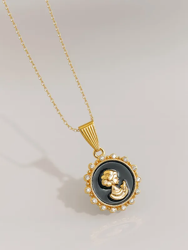 Crystal_Bow_Pendant_Necklace_with_Pink_Opal_Square_Stone,_Chrome_Chain,_Rhinestone_Accents_(CN13)