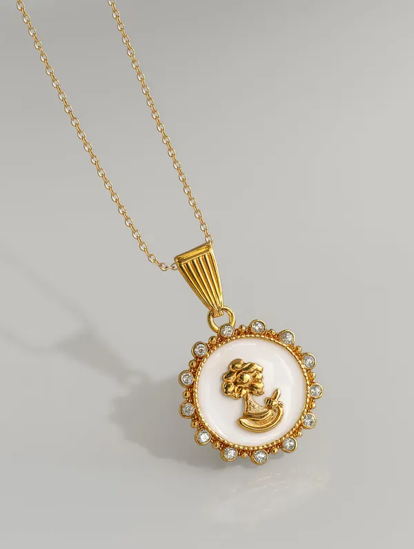 Crystal_Bow_Pendant_Necklace_with_Pink_Opal_Square_Stone,_Chrome_Chain,_Rhinestone_Accents_(CN14)