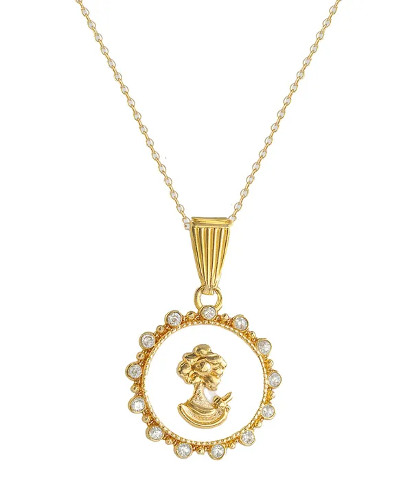 Crystal_Bow_Pendant_Necklace_with_Pink_Opal_Square_Stone,_Chrome_Chain,_Rhinestone_Accents_(CN14)