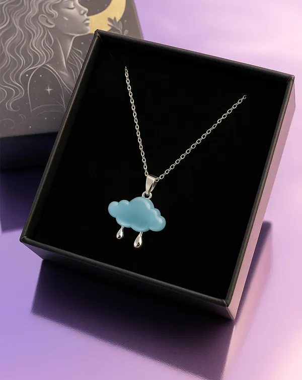 SHANKHRAJ_MALL_Crystal_Bow_Pendant_Necklace_with_Pink_Opal_Square_Stone,_Chrome_Chain,_Rhinestone_Accents_(CN35)