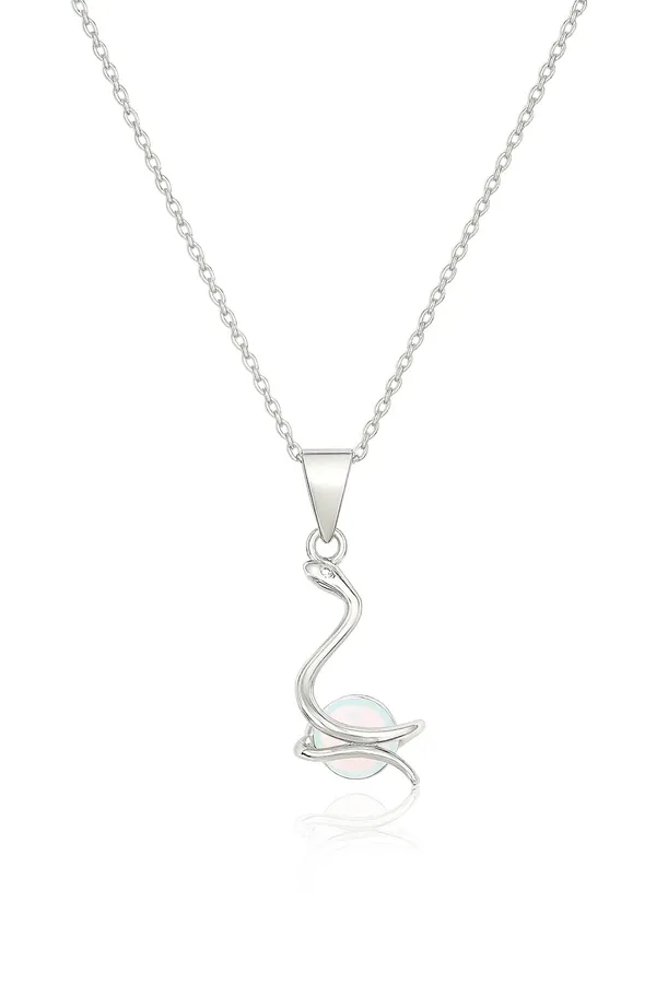 SHANKHRAJ_MALL_Crystal_Bow_Pendant_Necklace_with_Pink_Opal_Square_Stone,_Chrome_Chain,_Rhinestone_Accents_(CN26)